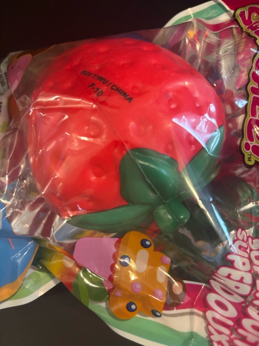 Cute Red Strawberry Squishy Toy - Kids Stuffed Sensory Toy
